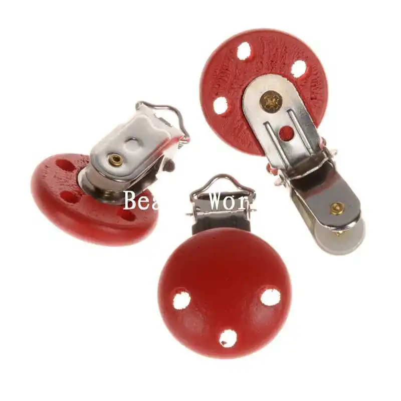 Высокое качество 5 шт. в партии Красный три отверстия круглые деревянные с