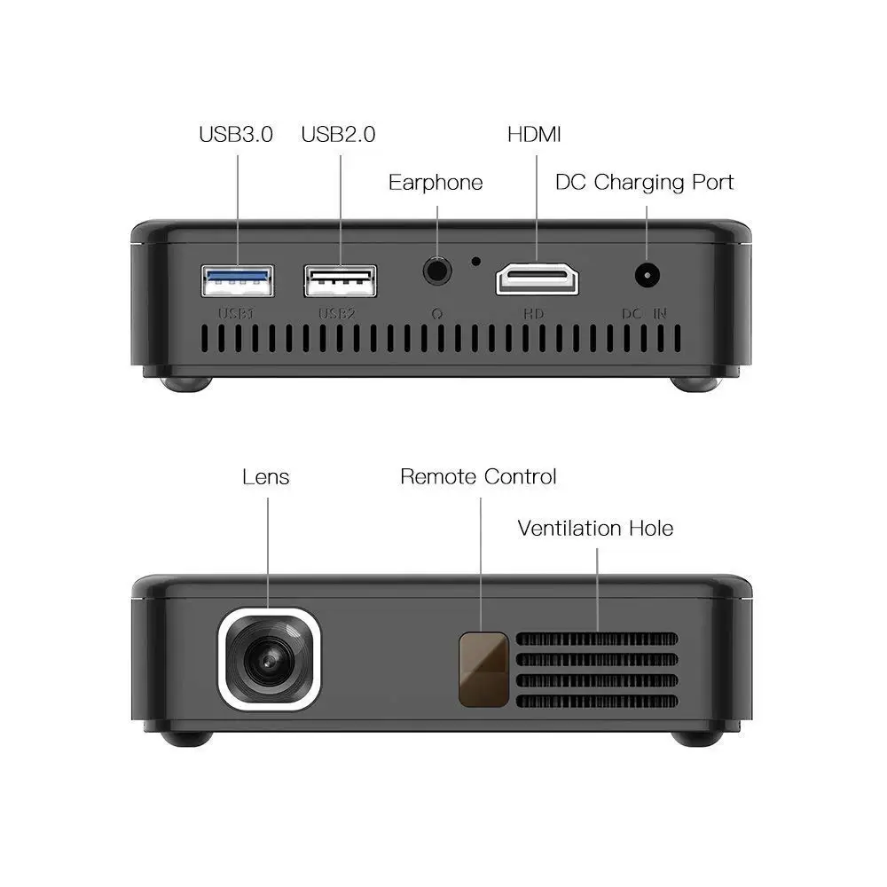 OTHA К 4 к DLP HD мини портативный проектор 200 ANSI домашний кинотеатр Wifi 1080 P Мини Android