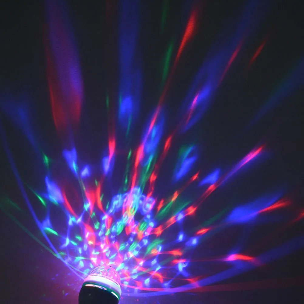 RGB светодиодный вращающийся сценический свет USB Автоматическая Вращающаяся