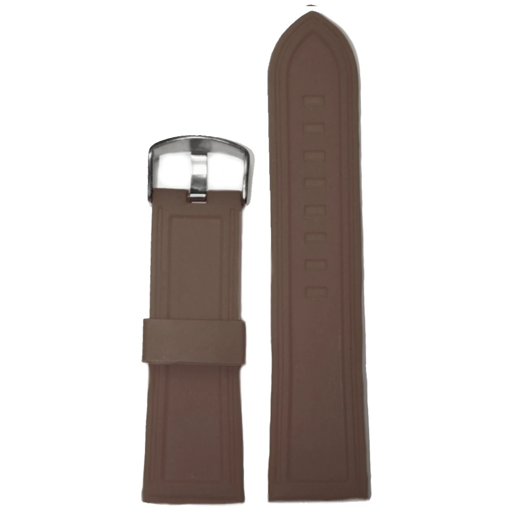 22 мм темно коричневый силиконовый желе резиновый унисекс ремешок для часов