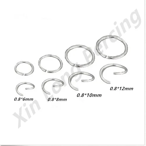 316L Surgical Steel Easy open Nose Ring Septum Hoop Seamless 20 Gauge Body Piercing Jewelry 100pcs/lot | Украшения и аксессуары