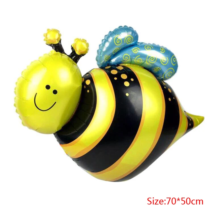 Large Bee 1 шт., пчела, божья коровка, мини-сова, улитки, Бабочка, тигр, фольгированные шары, детские игрушки на день рождения, вечерние игрушки - Цвет: Large Bee