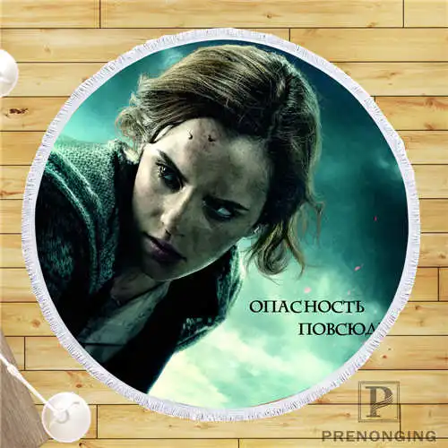 Пользовательские DIY из микрофибры по индивидуальному заказу ткань harry_potter круглый пляжный коврик полотенце напечатано по требованию 150 см#19-01-28-67