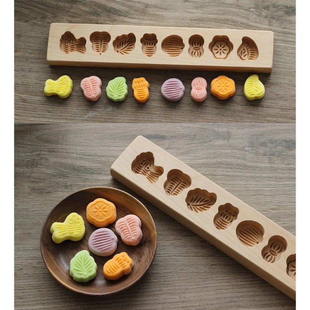 Деревянная форма для печенья 3D выпечки в виде лунного торта искусственные