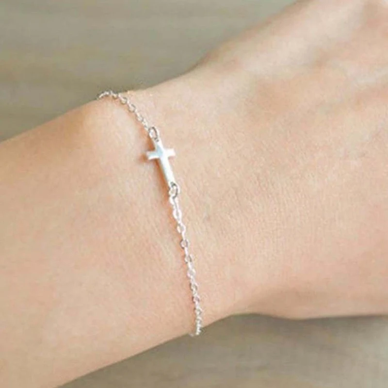 Fashion Bracelet Simple Tiny Small Cross Cool Faith Christian Bracelets | Украшения и аксессуары
