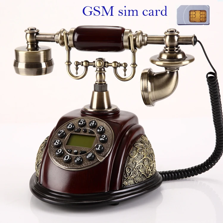 cordless Phone GSM SIM Card Fixed for the elderly old elder Landline antique Fixed Wireless Telephone home office  russian world