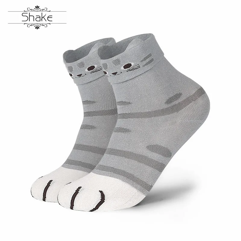Встряхните женские хлопковые короткие носки с кошками носочки рисунком когтей