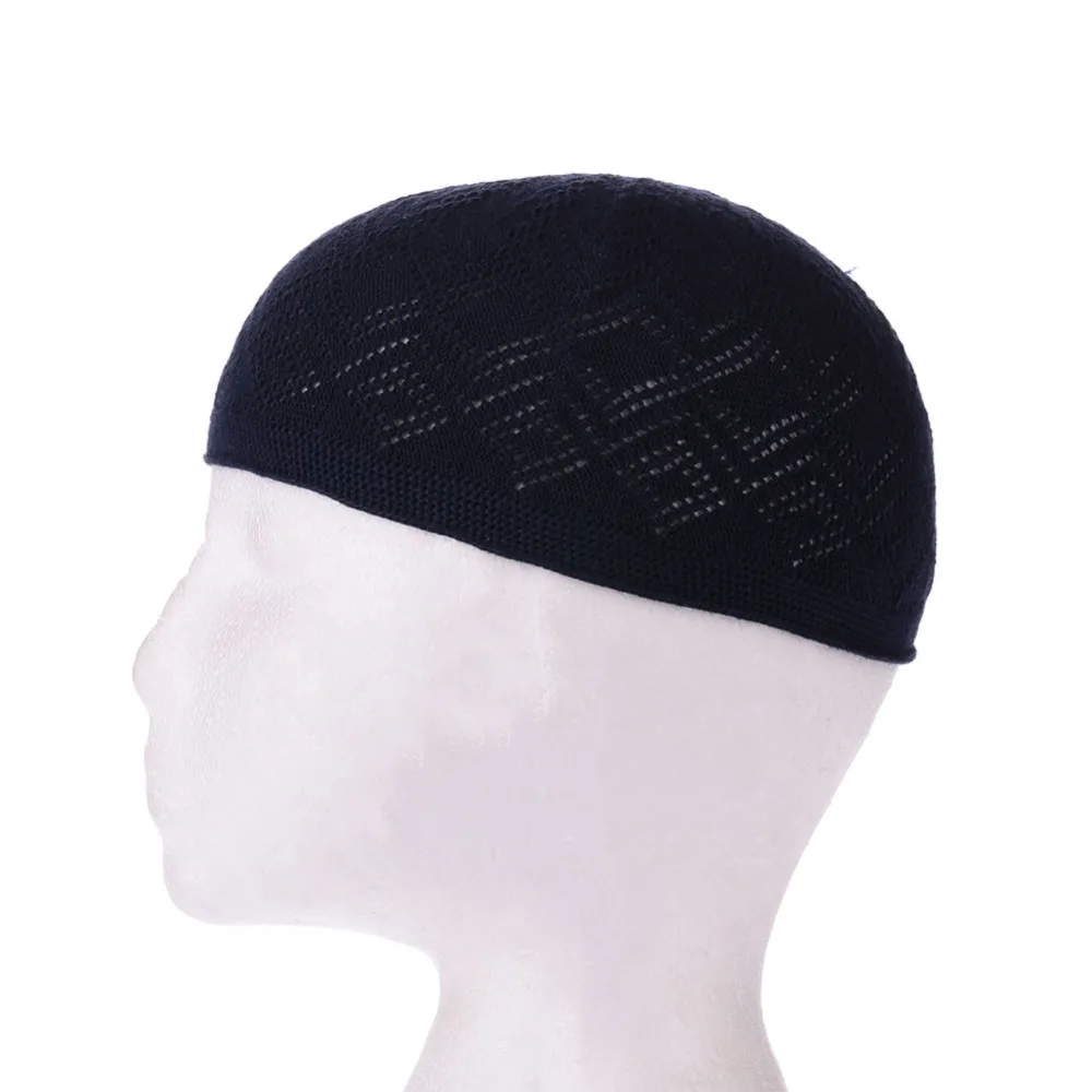 Кепка с черепом, высокое качество, Вязанная, Исламская, Kufi, топи, мусульманская шапочка для молитвы, Турецкая, намаз, египетская, мужская, головной убор