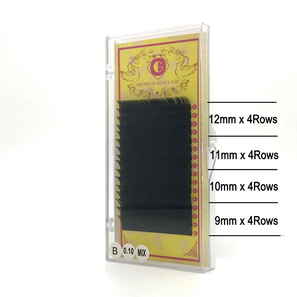 GLLEN Natural16rows/case 8 ~ 12 мм микс в одном лотке высокое качество синтетической норки