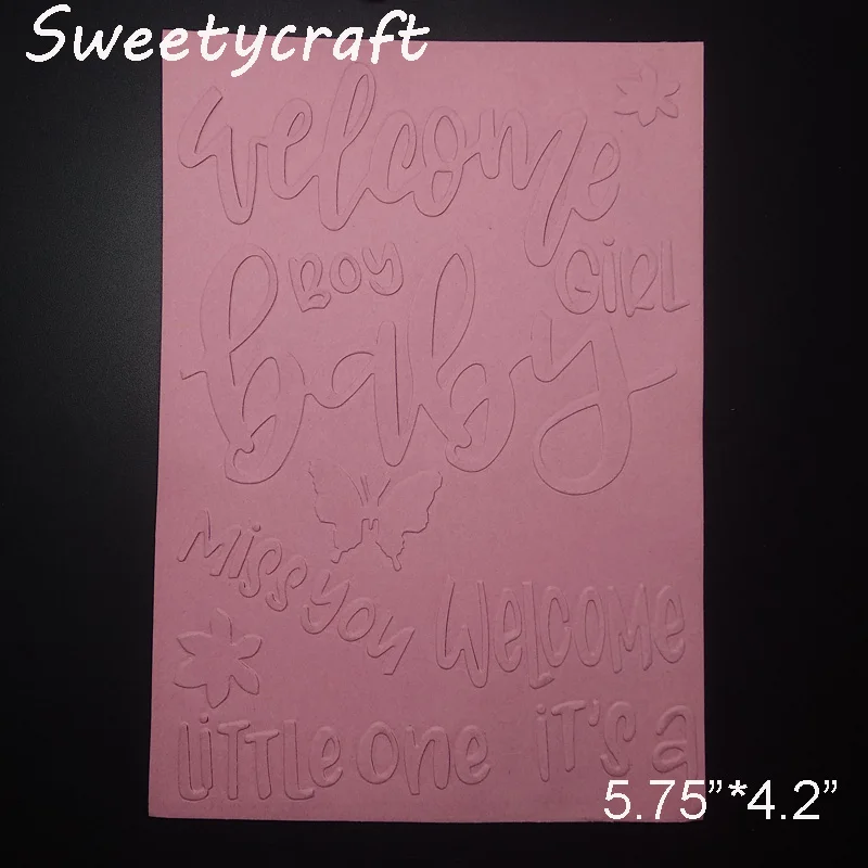 Baby Miss You Письмо Пластиковый с тиснением папка DIY альбом карты для украшения подарочных упаковок резки штампов бумаги ремесленный шаблон
