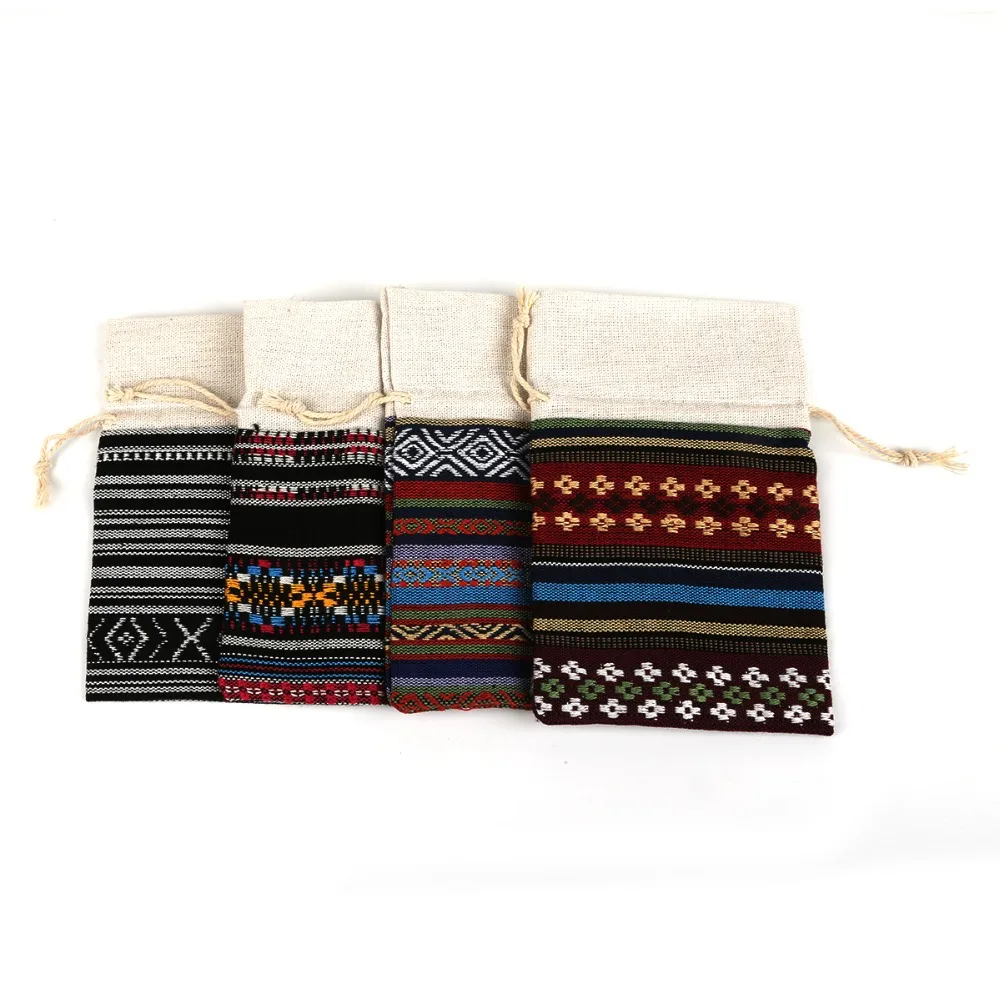 Винтажные хлопковые мешки для ювелирных изделий 5 шт./лот этнические подарочные