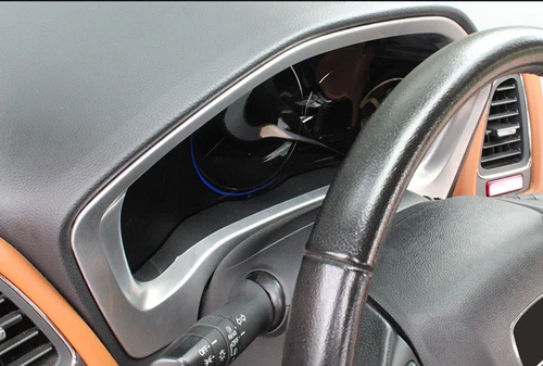 Автомобиль внешний дизайн для Honda HR-V HRV vezel Chrome инструмент панель датчика крышка приборной панели отделка Стикеры C1020 - Название цвета: silver