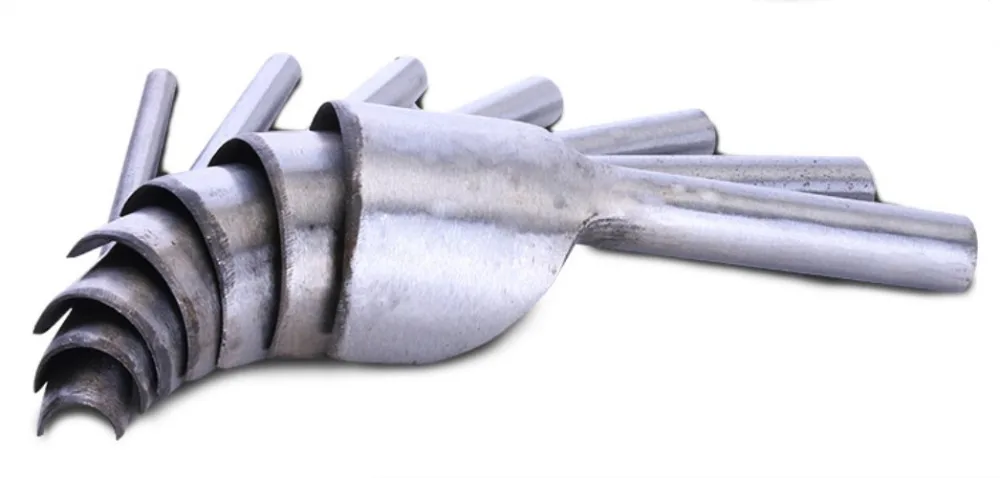 

Free Shipping Semicircle Chopped 1/2 Fillet Belt Punching DIY Handmade Leather Purse Making Tool C-shaped Cutter 7 pieces/lot