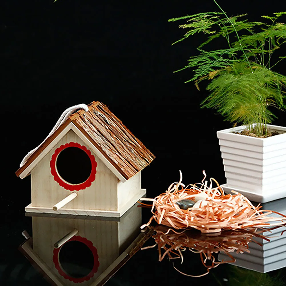 Имитация кора DIY экологичный для попугая домашний декор Птичье гнездо пеньковая