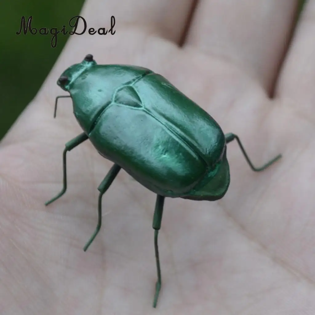 Scarab Реалистичные птицы насекомые животных, сад Декор интерьера дома украшение, статуэтки модель миниатюры подарок «сделай сам» - Цвет: Scarab