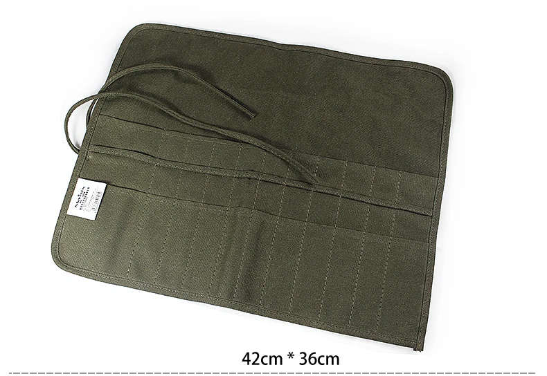 Многофункциональный скручивающийся тканевый пенал для хранения кистей и