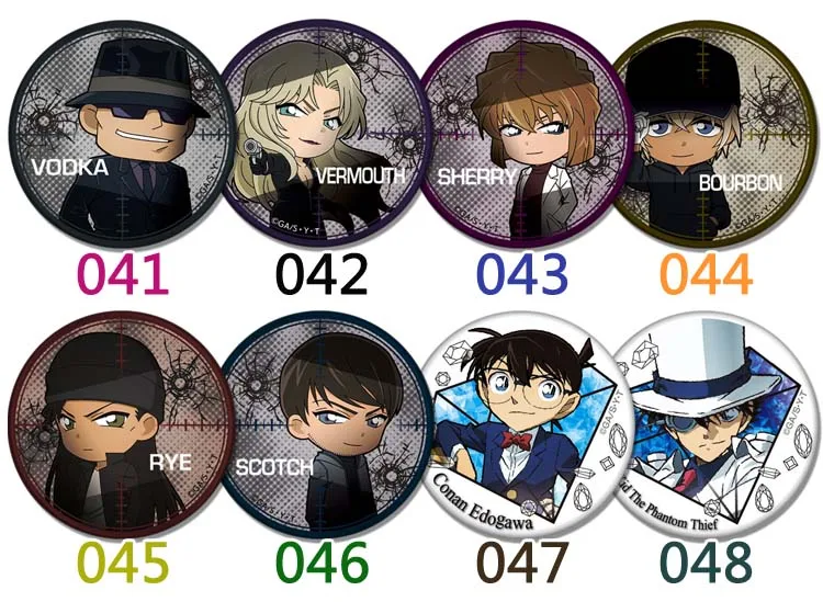 ZXFJXR 58 мм аниме detective conan чехол с закрытой брошью в виде Джимми Кудо значки для