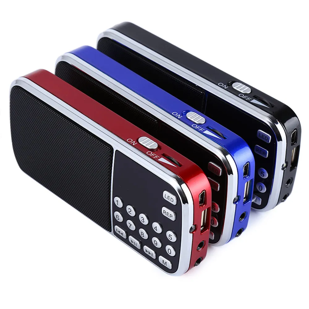Accewit L 088 Портативный FM радио Динамик музыкальный плеер с 3 5 мм аудио/Mini USB/TF слот