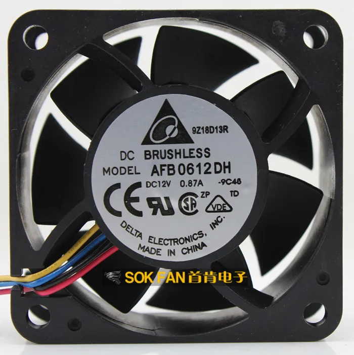Новый двухшариковый подшипник DELTA 6 см AFB0612DH 6028 постоянный ток 12 В охлаждающий