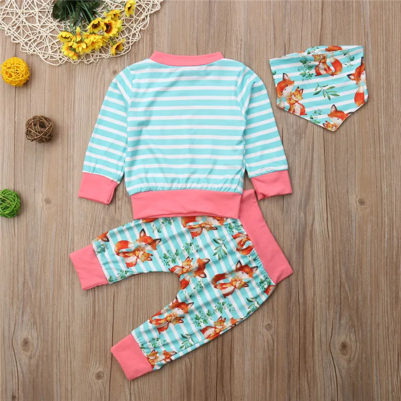 Футболка для новорожденных девочек CANIS футболка с лисой штаны цветочным принтом