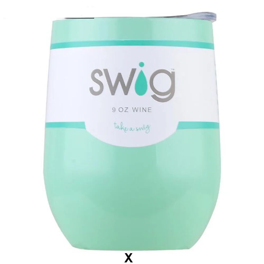 swig Стакан глоток стаканы термос глоток винные чашки с крышкой 9oz Изолированная чашка термос - Цвет: swig