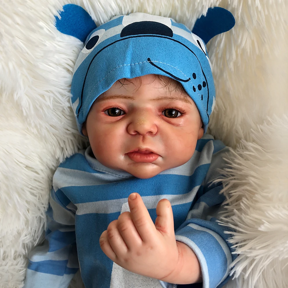 Кукла реборн Мягкая силиконовая 22 дюйма коллекционная кукла младенец на ощупь