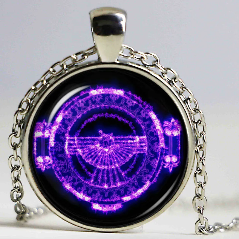 Винтажные черные персидские Подвески с фотографией стеклянный кабошон