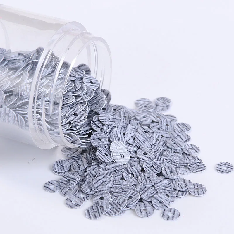 2000 шт Зебра полосы блёстки 4 мм плоские круглые деревянные цвета блесток пайеток