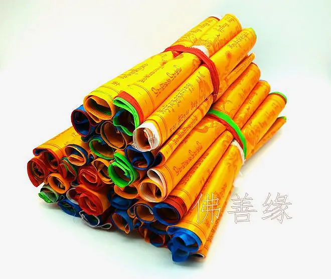 Буддистский предмет 6 8 метров 20 шт./нитка Высококачественный шелк 5 цветов