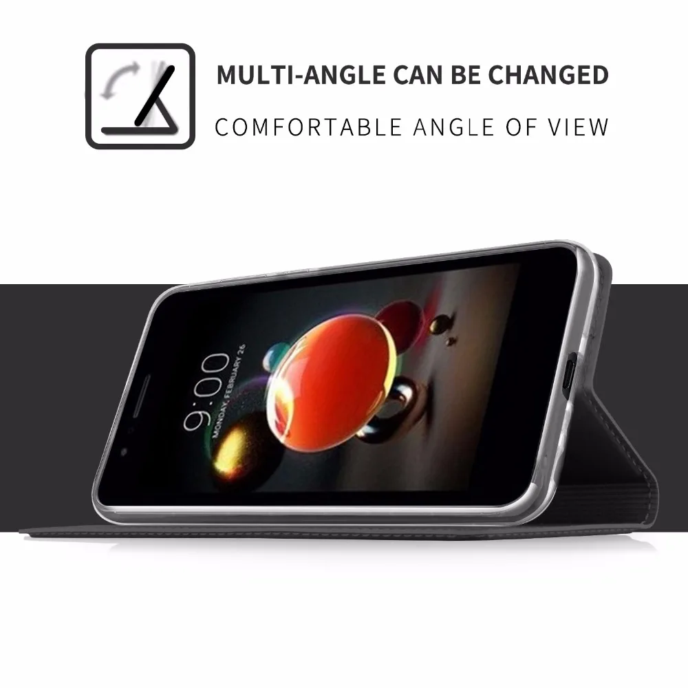 For LG K8 2018 Flip Magnetic Case 5.0&quotWallet Original Lenuo Leather Phone Cover K 8 360 degrees Full Protection | Мобильные