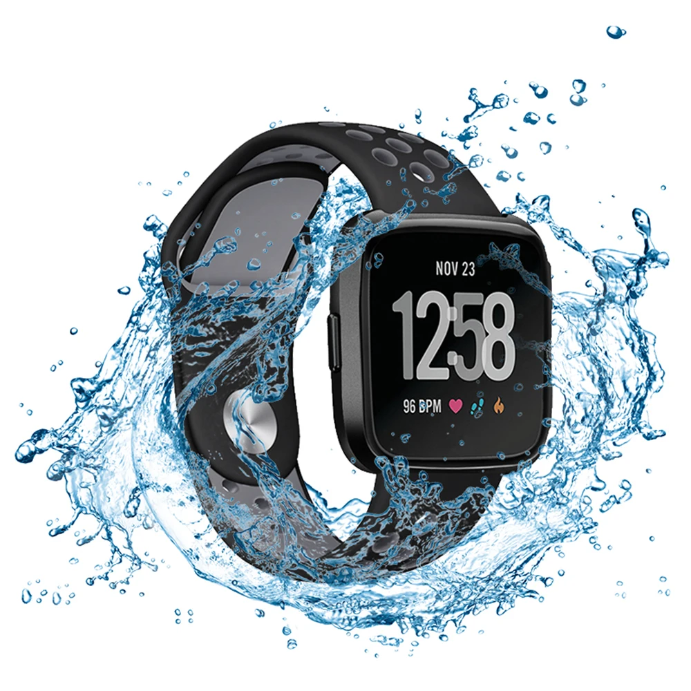 Strap Bands Silicone for Fitbit Versa Adjustable Sport Wrist Band Watch with Air Holes Mi 2 Dropshipping Bracelet | Электроника