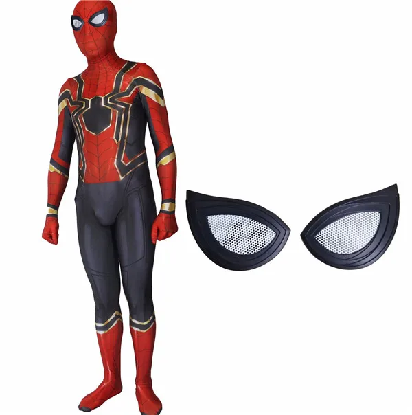 Iron spider man B Для взрослых и детей «Железный человек», «Человек-паук», костюм «Человек-паук»; далеко от дома Питер Паркер Косплэй костюм супергерой zentai Боди Комбинезоны для женщин - Цвет: Iron spider man B