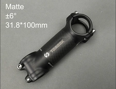 6 Degree 100mm matte TOSEEK Углеродный+ сплав, 6 градусов, велосипедная стойка для велосипеда, MTB, велосипедные детали, 31,8*70 мм/80 мм/90 мм/100 мм/110 мм/120 мм - Цвет: 6 Degree 100mm matte