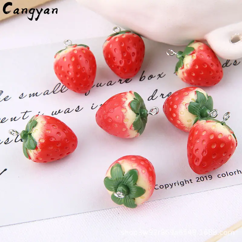 2 шт. трехмерное моделирование клубника diy игрушка аксессуары красная сумка