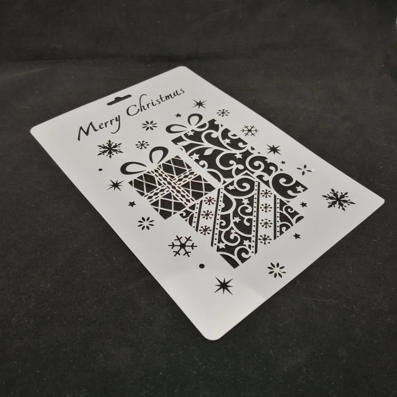 

Christmas present pvc Layering Stencils for Diy scrapbook coloring,painting stencil,home decor diy etc. Product image