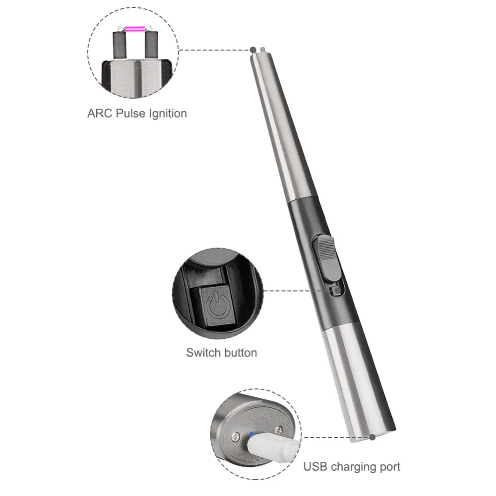 Гибкая Usb Электронная прикуриватель зажигалка плазменного зажигания для кухни