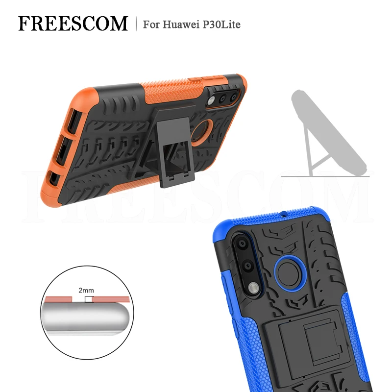 For Huawei P30 Case Lite Cover Heavy Rugged TPU+PC Armor Shockproof Kick Stand Pro P30Lite |