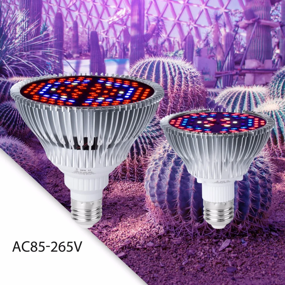 

Aluminum LED Plant Grow Light E27 Cultivo Indoor Growing Light For Plants 40 78 120leds Seedling Bulbs Full Spectrum Fitolampy
