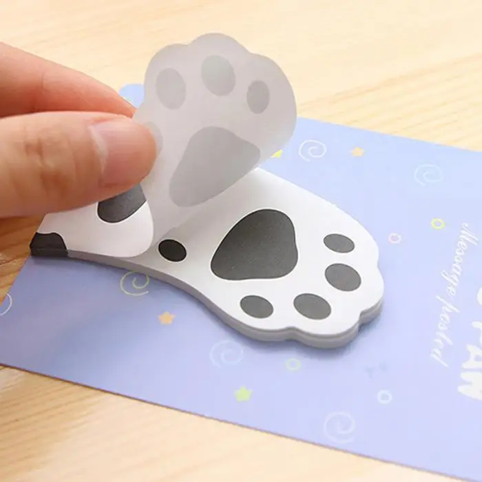 Мини Портативный kawaii кошачья лапа клейкая Post-it наклейка Блокнот для заметок Канцелярские Товары для офиса и школы декоративная бумага для письма