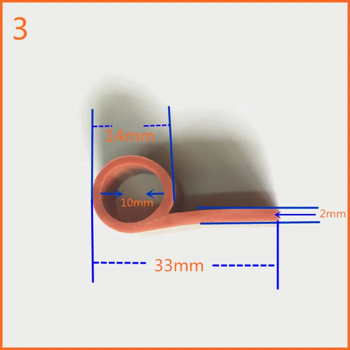 Уплотнительная лента из силиконовой резины для жаростойкой духовки дверей и