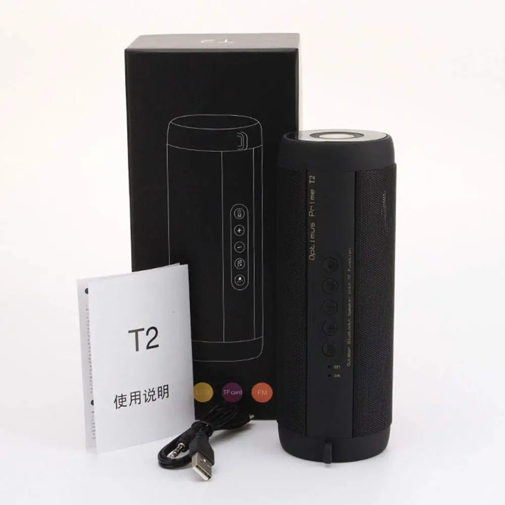 Беспроводная bluetooth колонка T2 с поддержкой TF карты USB FM Aux музыкальный