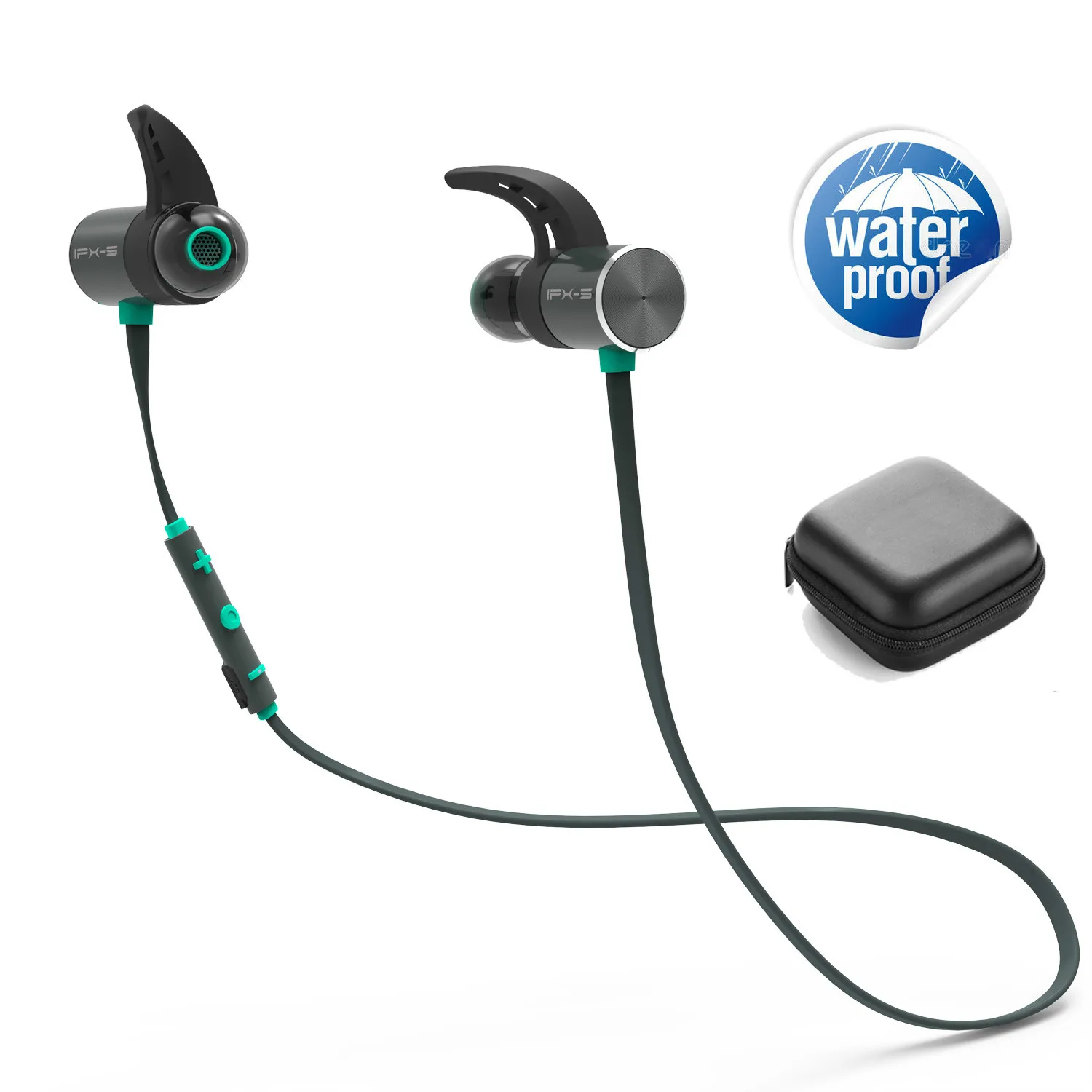 BLUE BX343 Bluetooth наушники IPX5 водонепроницаемые наушники Магнитная Беспроводная гарнитура наушники для телефона Спорт с микрофоном - Цвет: BLUE