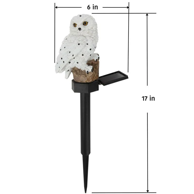 Owl Solar Light With Solar LED Panel Fake Owl Waterproof Solar Garden Lights Owl Ornament Animal Bird Outdoor Yard Garden Lamps