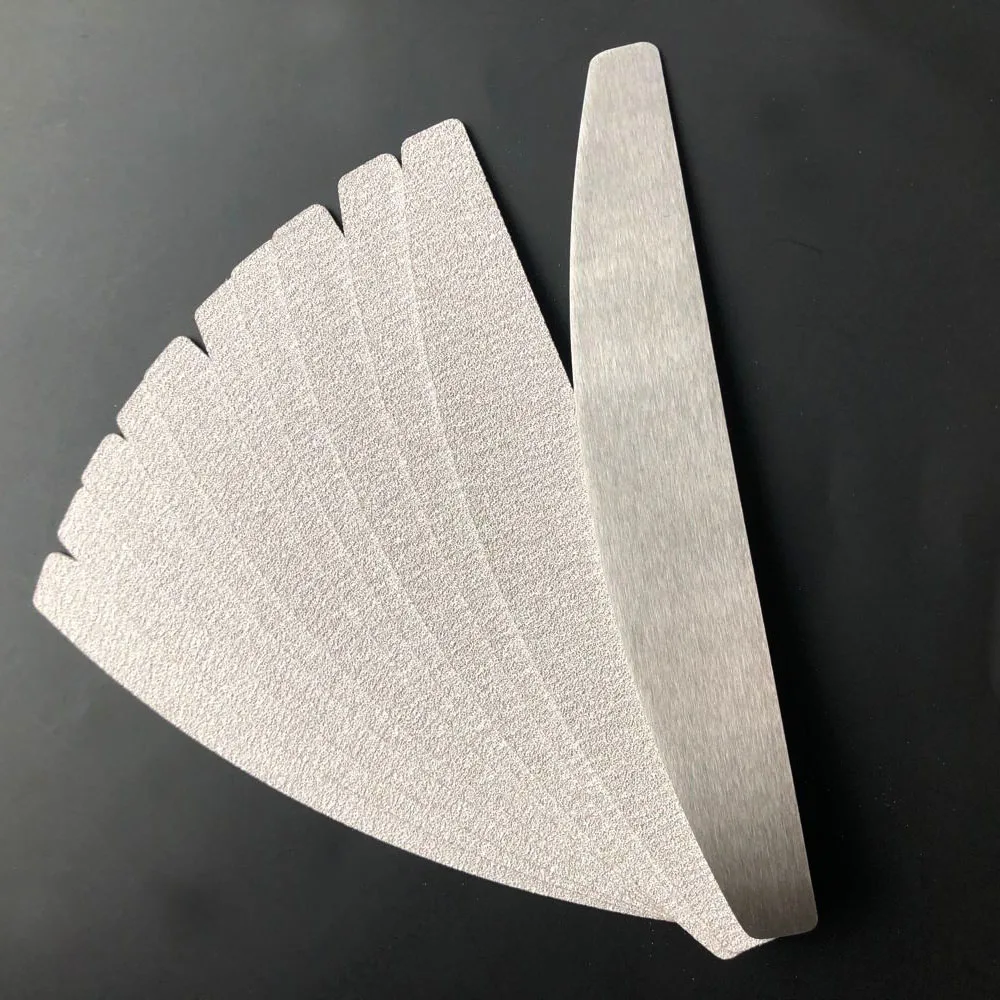 Металлические Сменные накладки для ногтей наждачная бумага в форме полумесяца 1