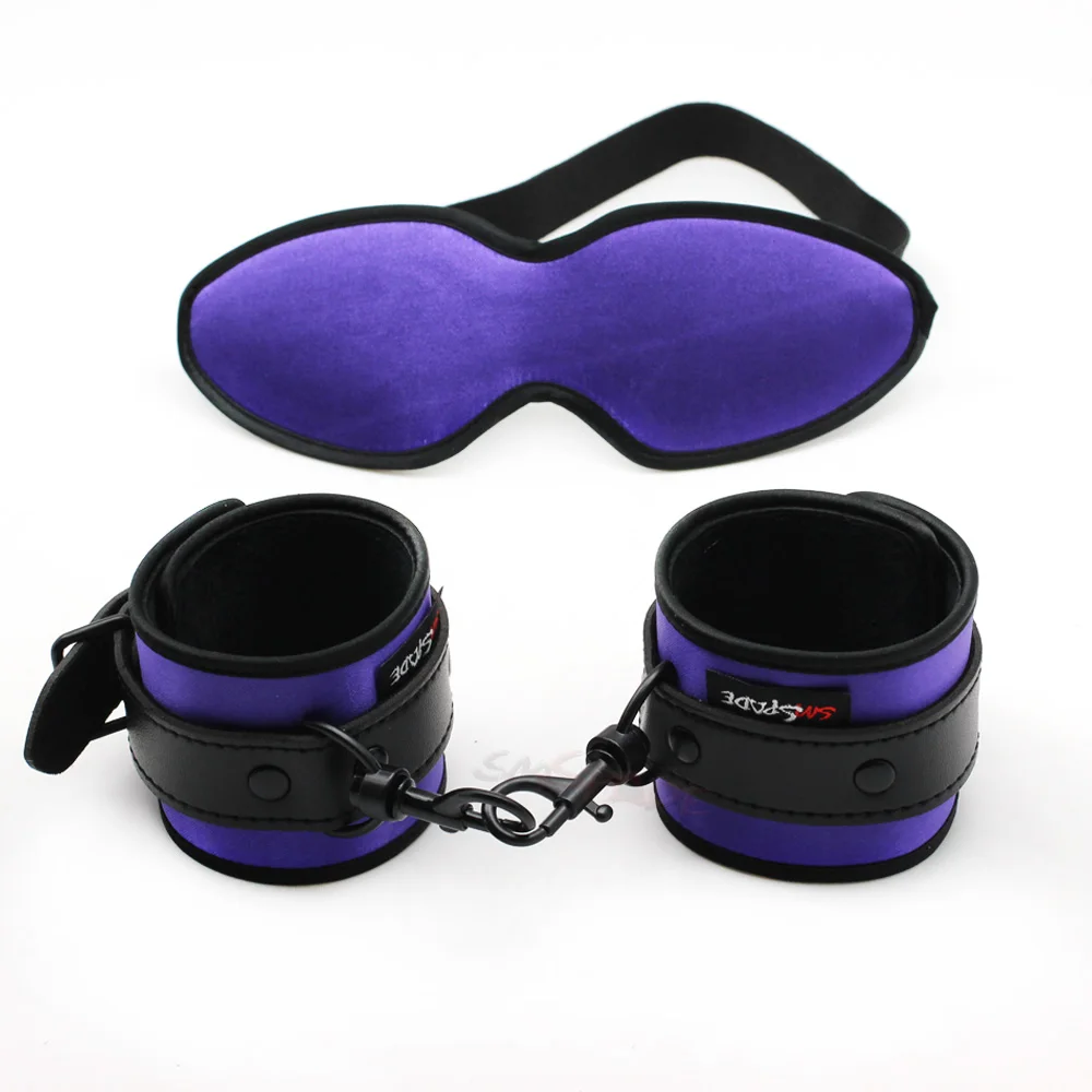 Smspade 4 шт. фиолетовый атласный комплект для связывания под кроватью включая