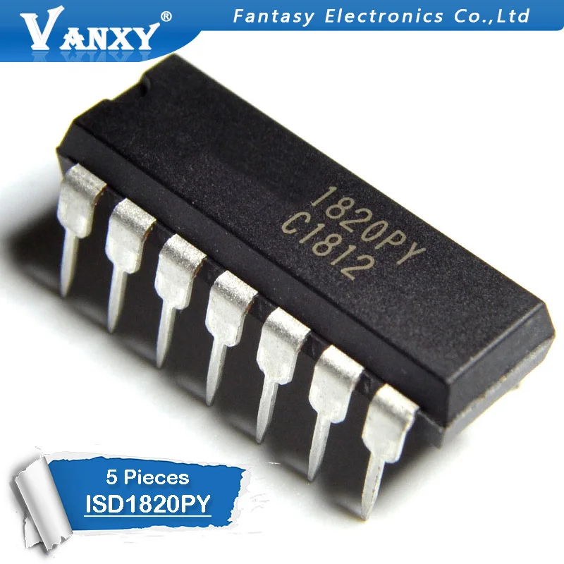 5 шт. ISD1820PY DIP14 ISD1820 DIP 1820PY DIP-14 и IC | Электронные компоненты принадлежности