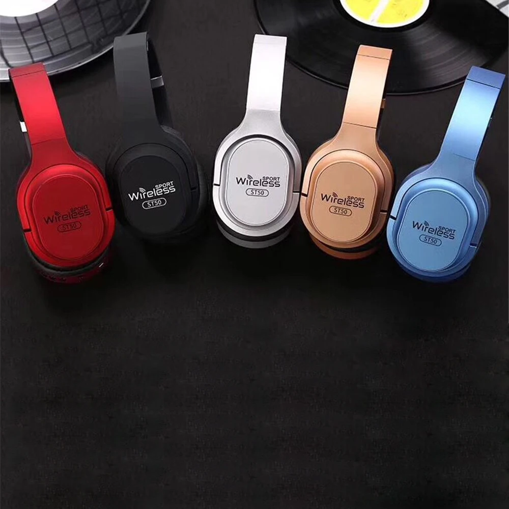 В наличии ST50 Bluetooth наушники с микрофонами extra bass Беспроводной гарнитура для iPhone