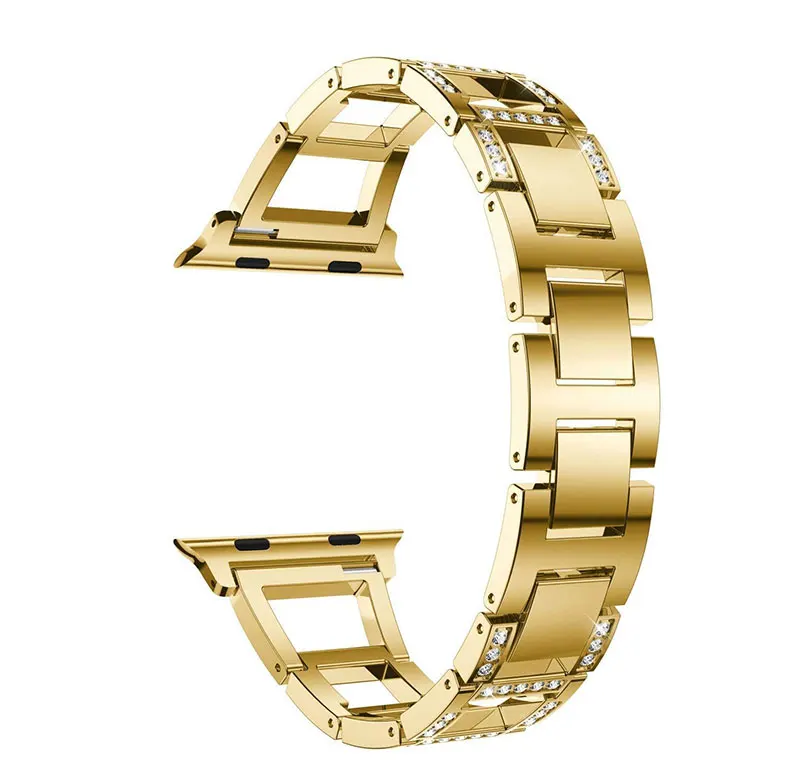 gold Сплав для Apple Watch Band 38 мм 40 мм ремешок Розовое золото для Apple Watch Band 42 мм 4 44 мм Beacelet для iWatch Series 4 3 2 1 - Цвет ремешка: gold