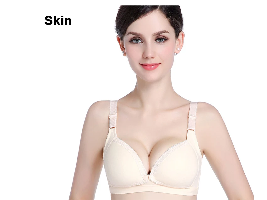 skin Тыква кукла 75-40 до н. э. хлопок для беременных Бюстгальтер для кормления сна бюстгальтеров для кормления для беременных женщин 3 вида цветов Бюстгальтер для кормления Undearwear - Цвет: skin