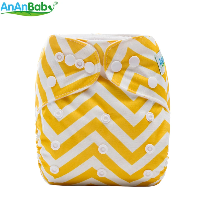 {AnAnBaby} Новые принты детские подгузники многоразовые и моющиеся все в одном размере Ткань подгузник внутренняя ткань замша с хип защелками W Серия